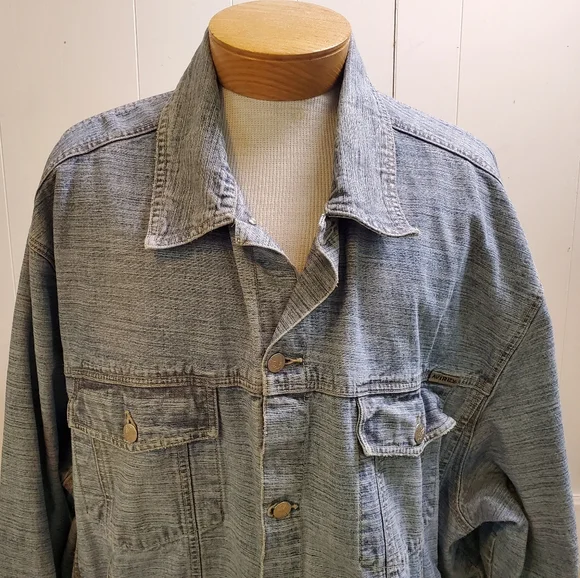 Avirex | 🔥Host Pick🔥 Vintage Y2K 90's Authentic Denim Jean Jacket - Size 3XL - Picture 3 of 15
